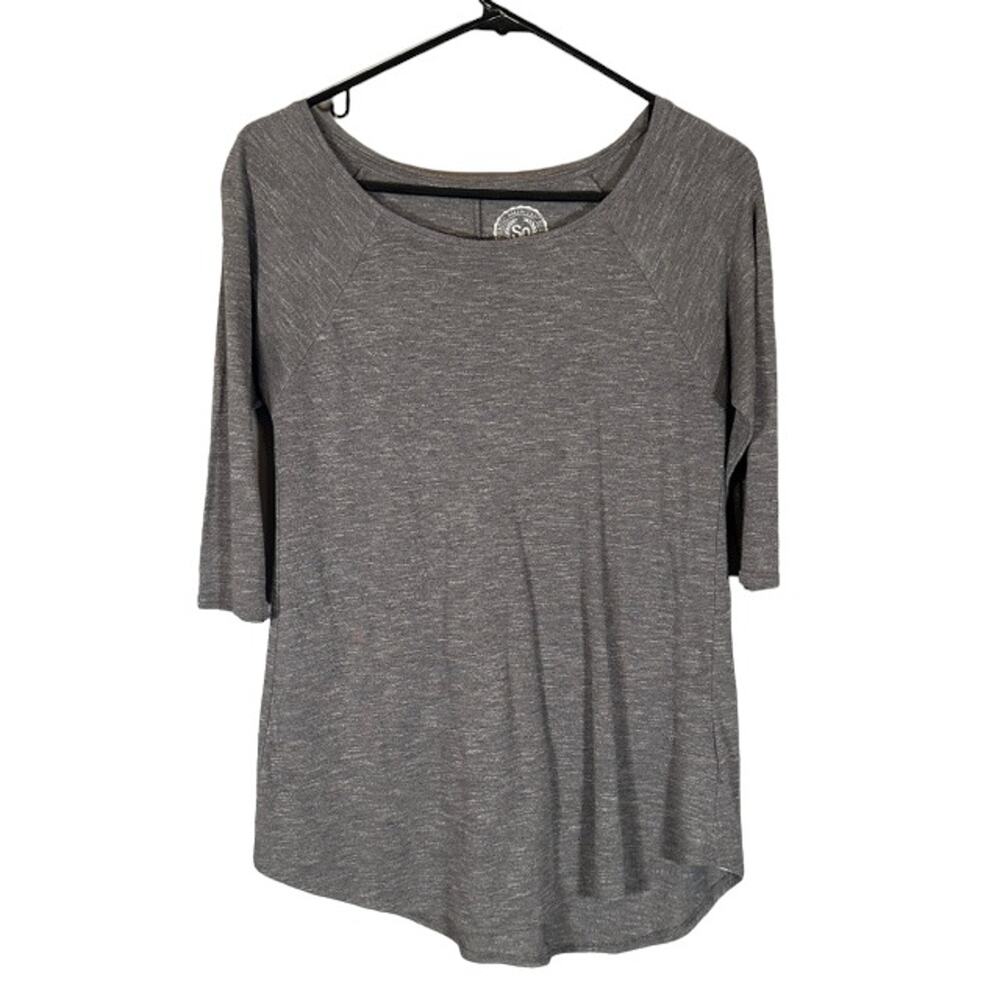 American Heritage So Women’s Gray Crew Neck Short Sleeve Lounge TShirt Size Med